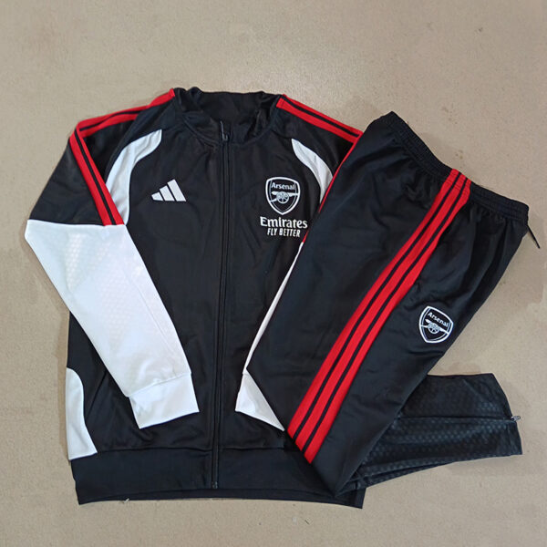 26/27 Arsenal Black Long-Zipper Training Kit Set