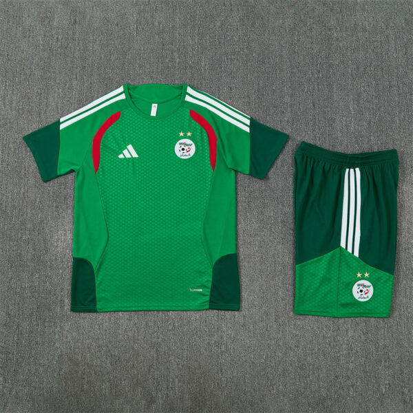 2026 Algeria Green Short-Sleeve Training Suit Kids Set