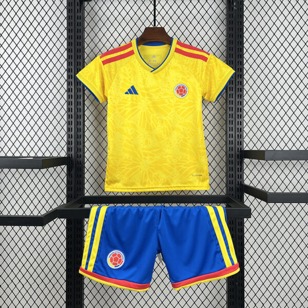 2026 Colombia World Cup Home Kids Set (Blue shorts)
