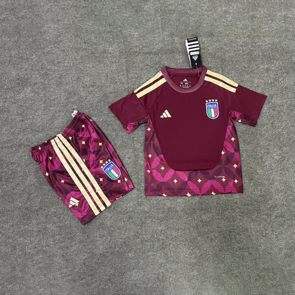 2026 Italy Purple Goalkeeper Kids Set