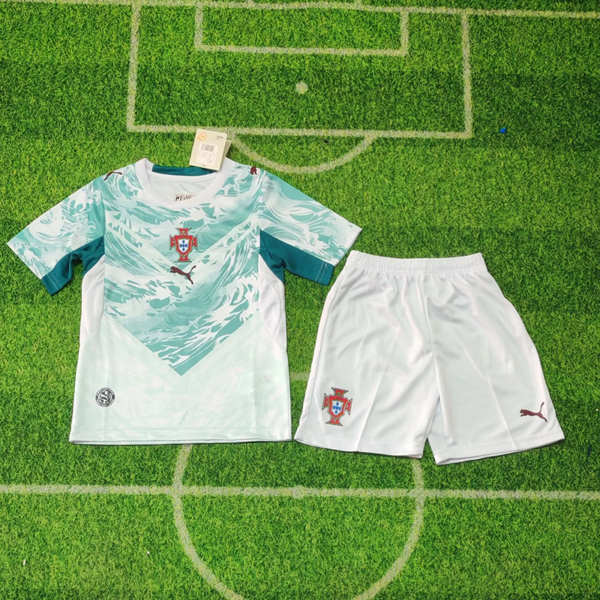 2026 Portugal World Cup Away Kids Set