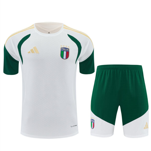 2026 Italy White Short-Sleeve Training Suit Adult Set