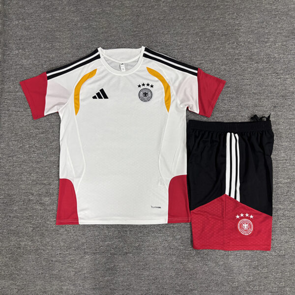 2026 German White Short-Sleeve Training Suit Kids Set