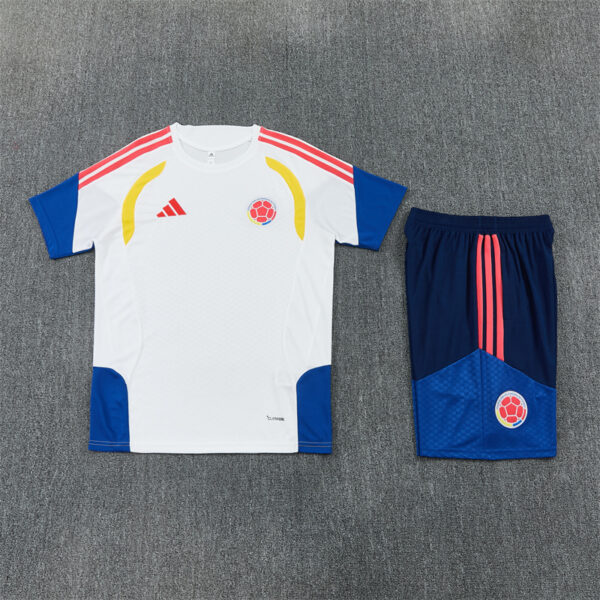 2026 Colombia White Short-Sleeve Training Suit Kids Set