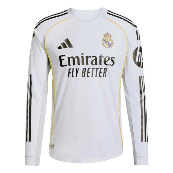 Mens Home Authentic Long Sleeve Jersey 25/26 White
