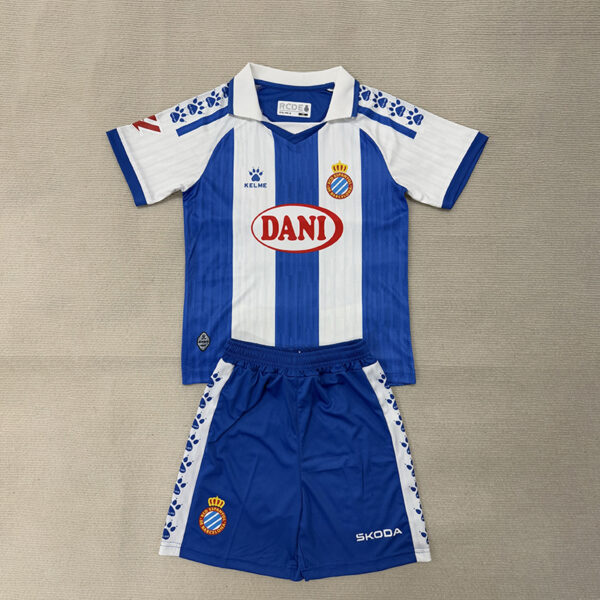 25/26 Espanyol Home Kids Set (with La Liga armband)