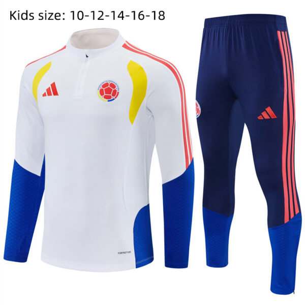 2026 Columbia White Half-Zip Training Suit Kids Set