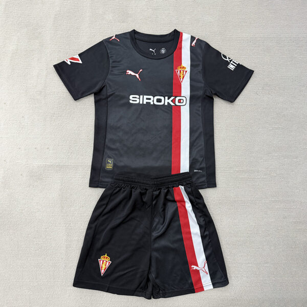 25/26 Sporting Gijón Away Kids Set (with La Liga Armband)