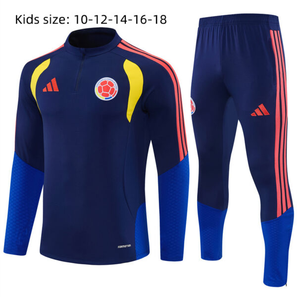 2026 Columbia Royal Blue Half-Zip Training Suit Kids Set