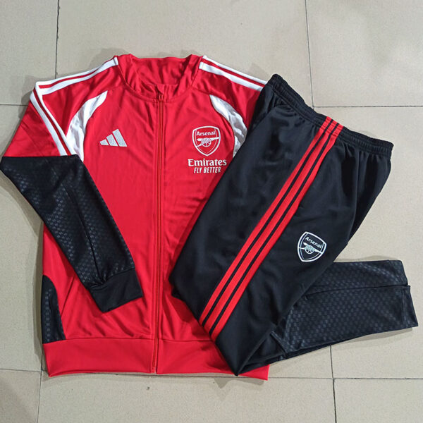 26/27 Arsenal Red Long-Zipper Training Kit Kids Set