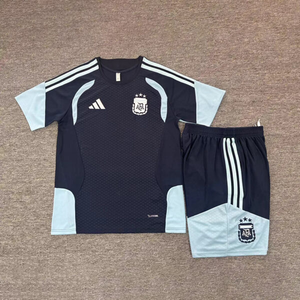 2026 Argentina Royal Blue Short-Sleeve Training Suit Kids Set