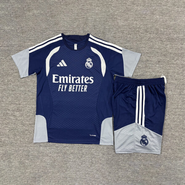 26/27 Real Madrid Royal Blue Short-Sleeve Training Kit Kids Set